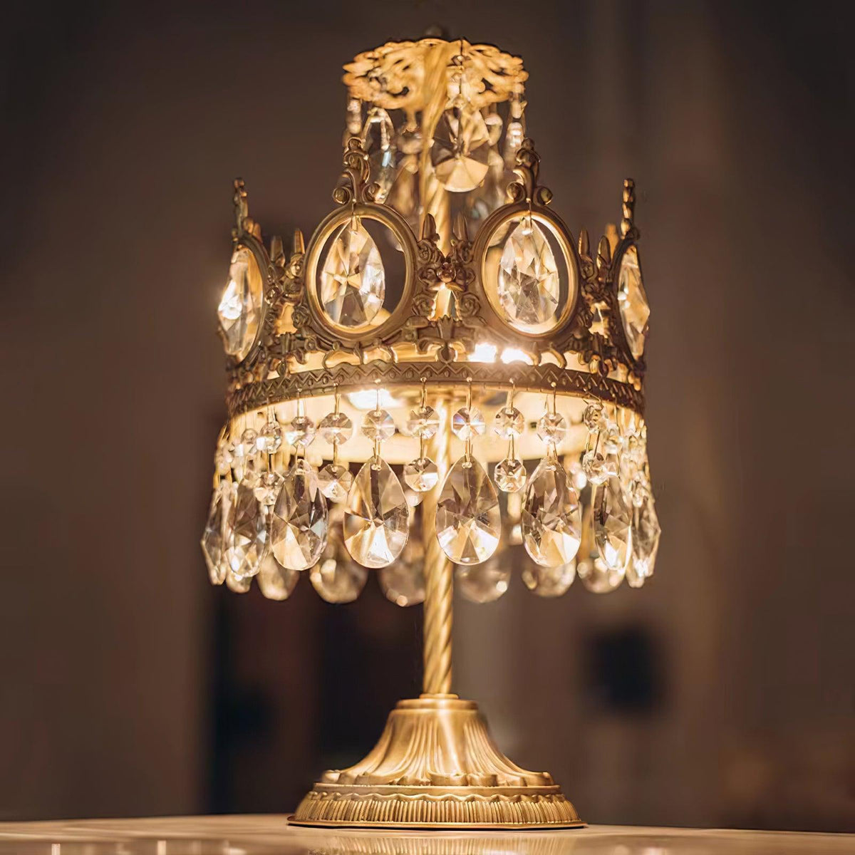 Glee Vintage Kristall-Tischleuchte