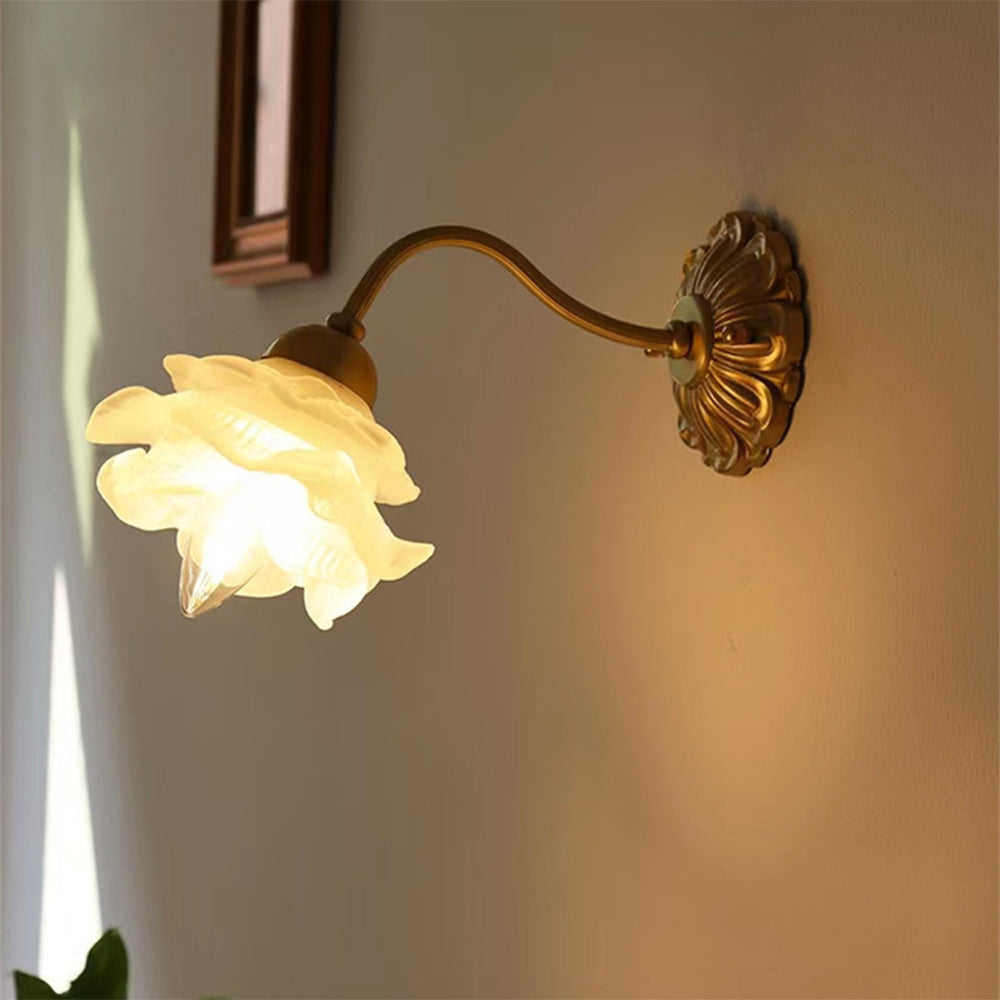 Arisha Vintage Metall Glas Innenwandleuchte SchlafzimmerWohnzimmer