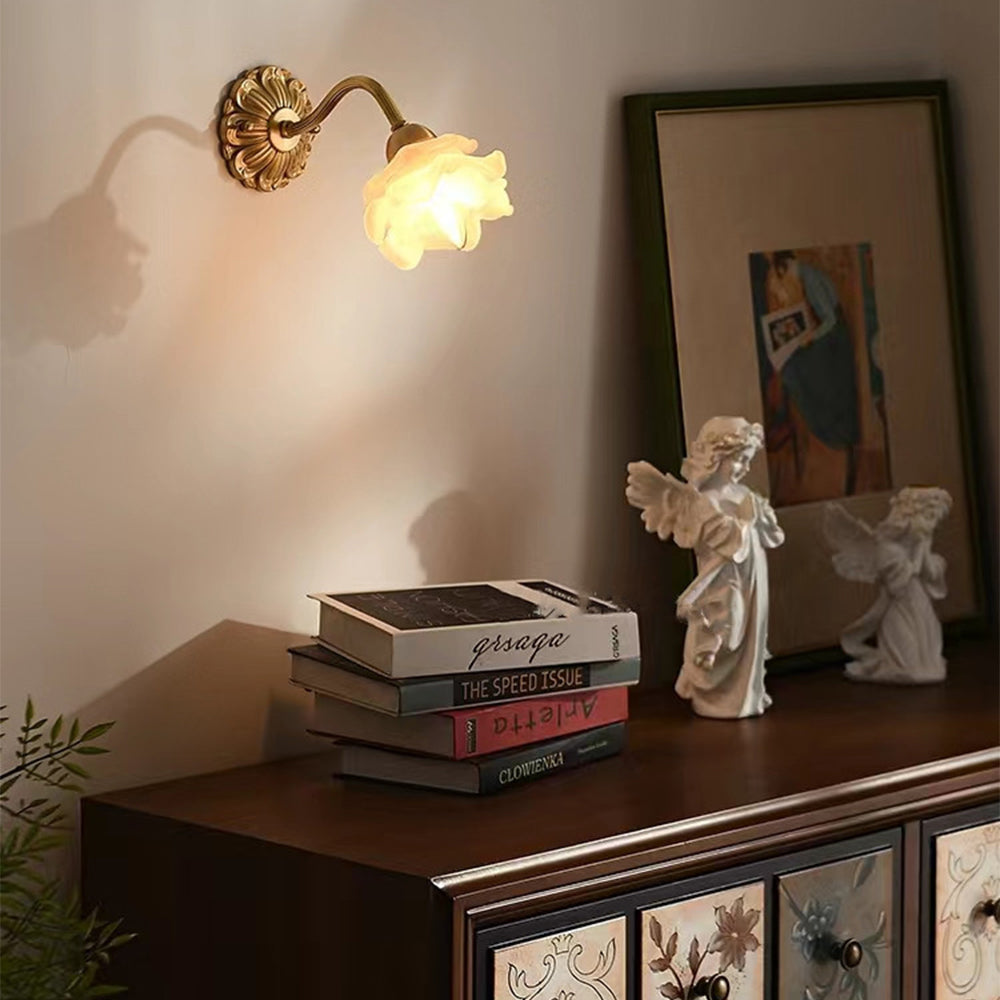 Arisha Vintage Metall Glas Innenwandleuchte SchlafzimmerWohnzimmer