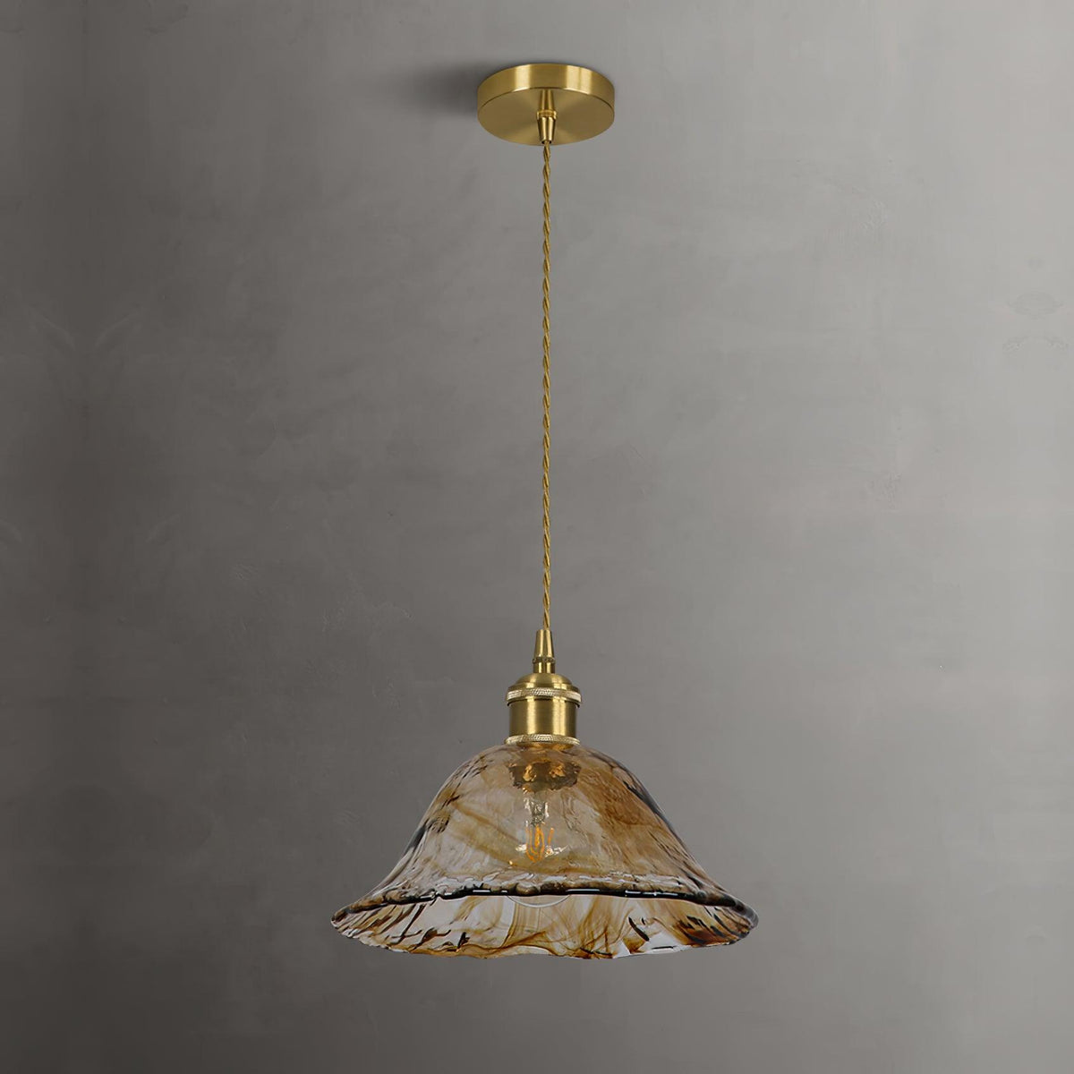 Celirira Vintage-Glas-Pendelleuchte