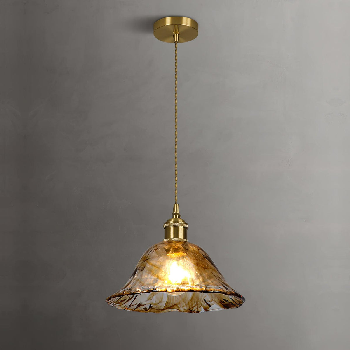 Celirira Vintage-Glas-Pendelleuchte