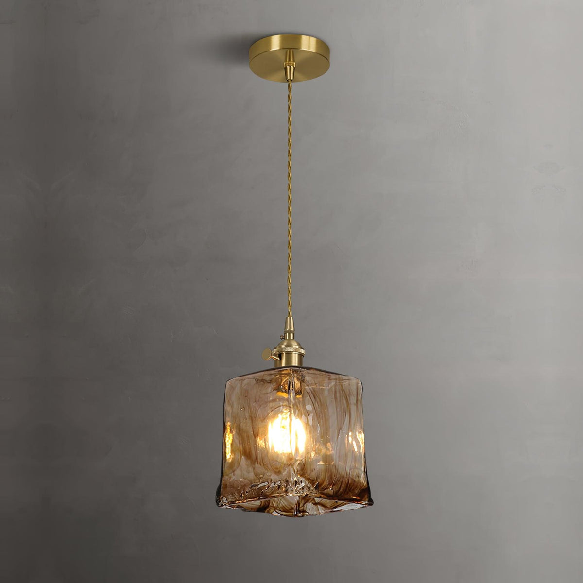 Celirira Vintage-Glas-Pendelleuchte