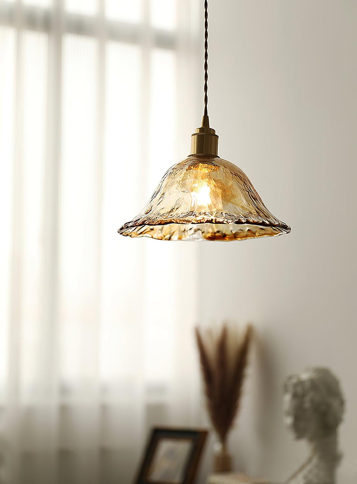 Celirira Vintage-Glas-Pendelleuchte