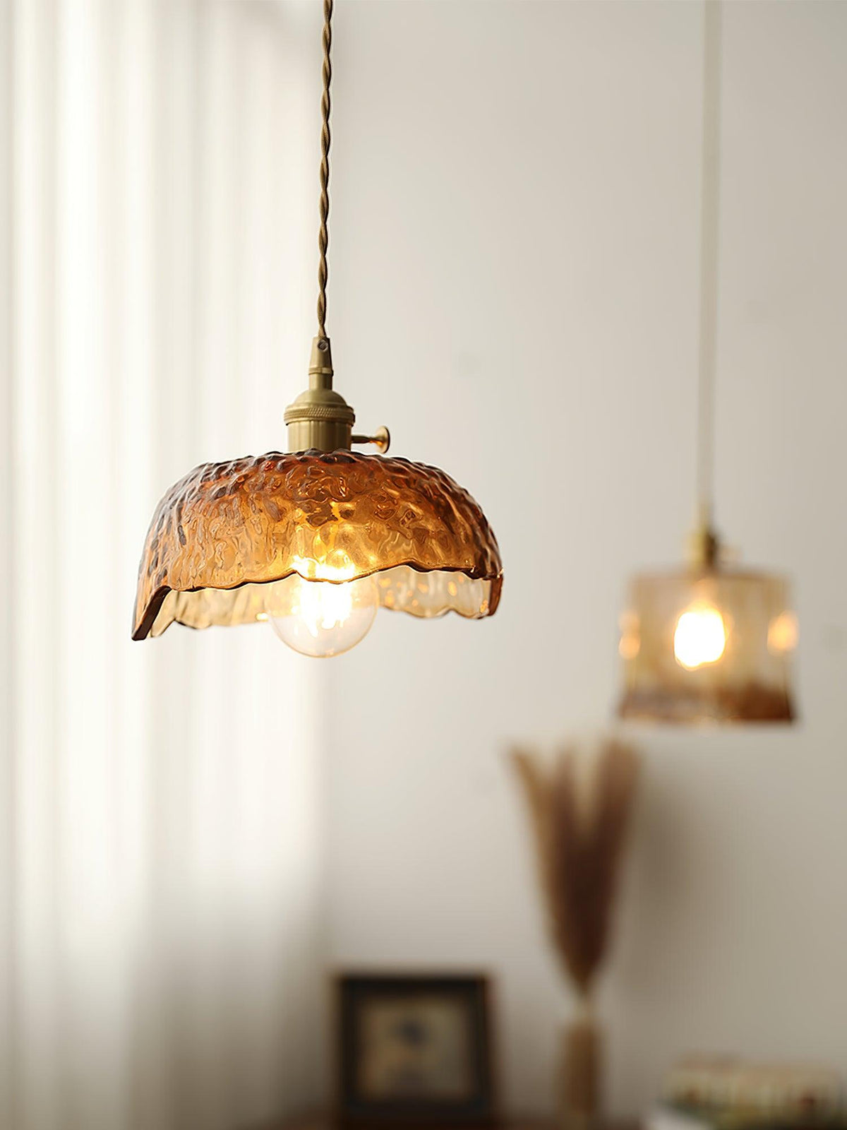 Celirira Vintage-Glas-Pendelleuchte