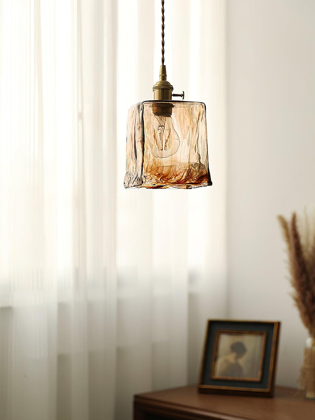 Celirira Vintage-Glas-Pendelleuchte