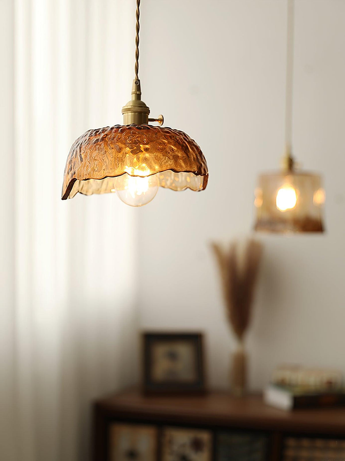 Celirira Vintage-Glas-Pendelleuchte