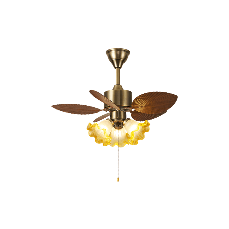 Miranira Vintage Leaf Deckenventilator mit Beleuchtung