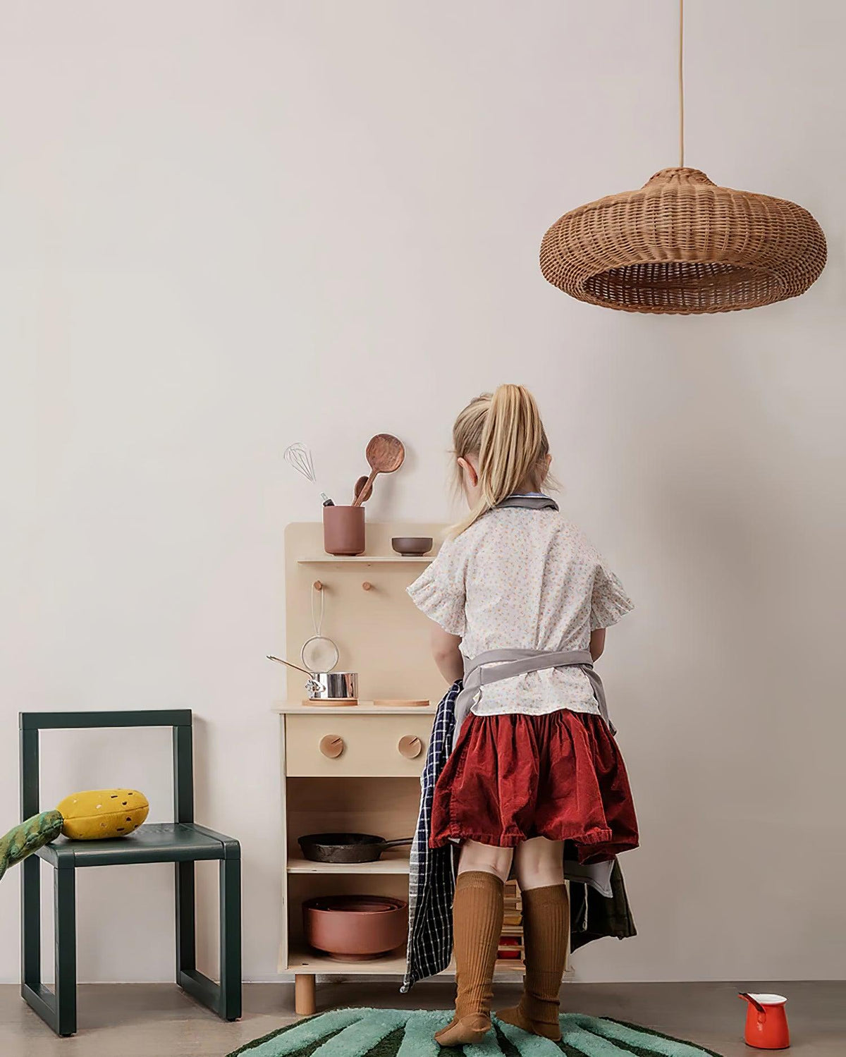 Socan Vintage Rattan Pendelleuchte