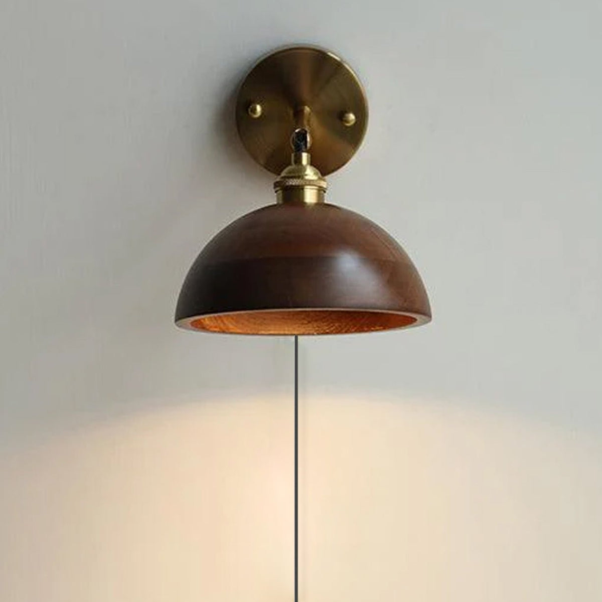 Alem Vintage Holz-Wandleuchte