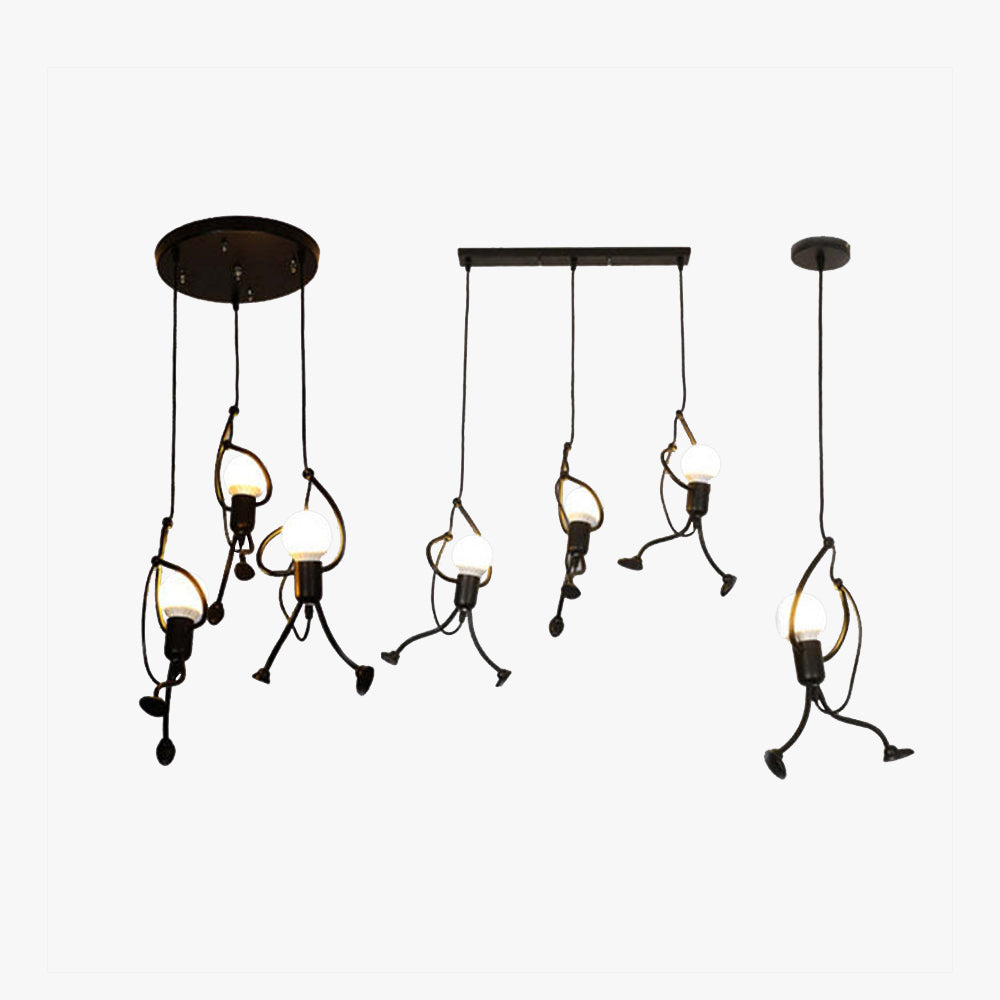 Silva Retro Modern LED Pendelleuchte Schwarz/Weiß, Esstisch