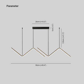 Arisha Modern LED Pendelleuchte Dimmbar Linear Gold/Schwarz Esszimmer