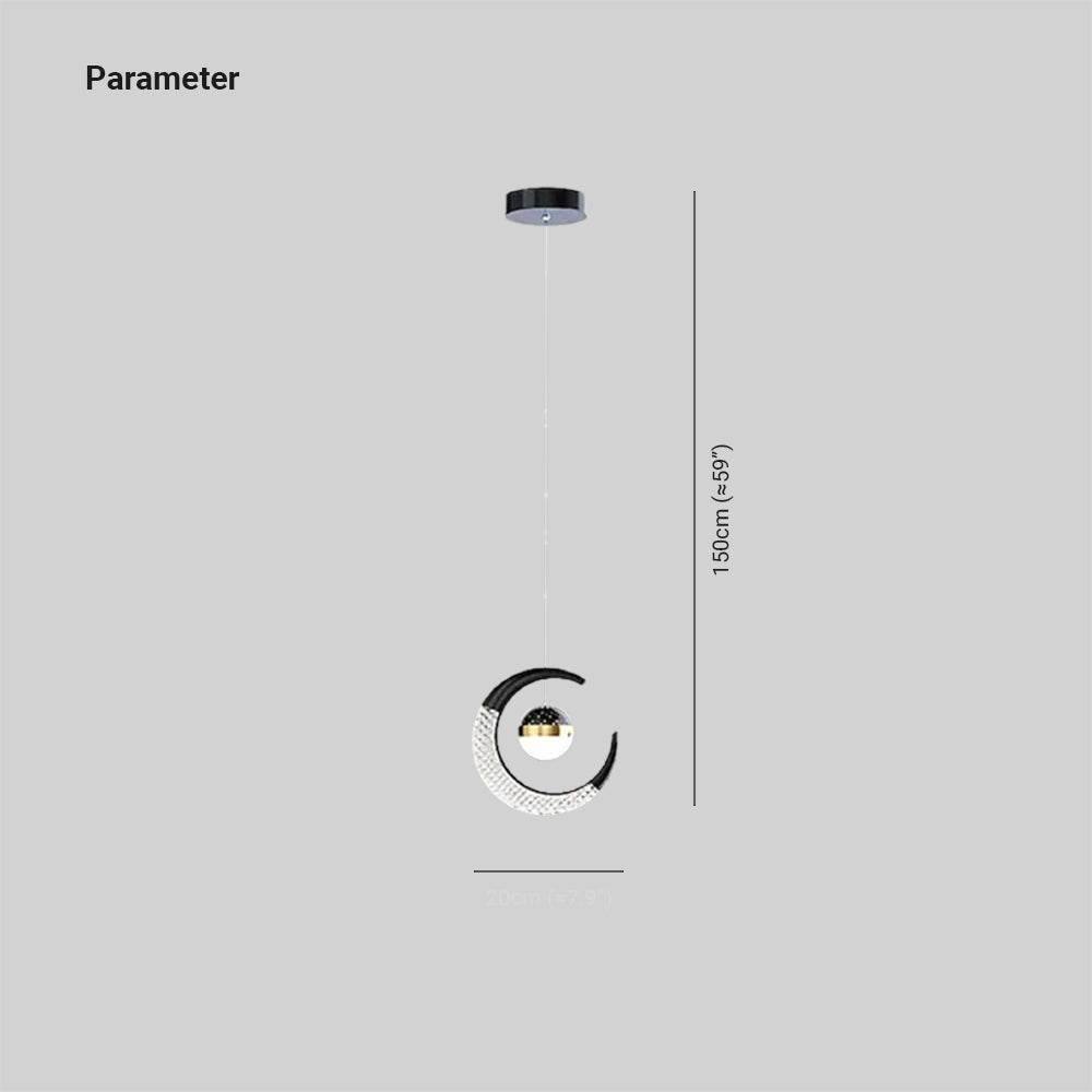 Arisha Modern LED Pendelleuchte Mond Stern Sternklar Gold Wohn/Schlafzimmer
