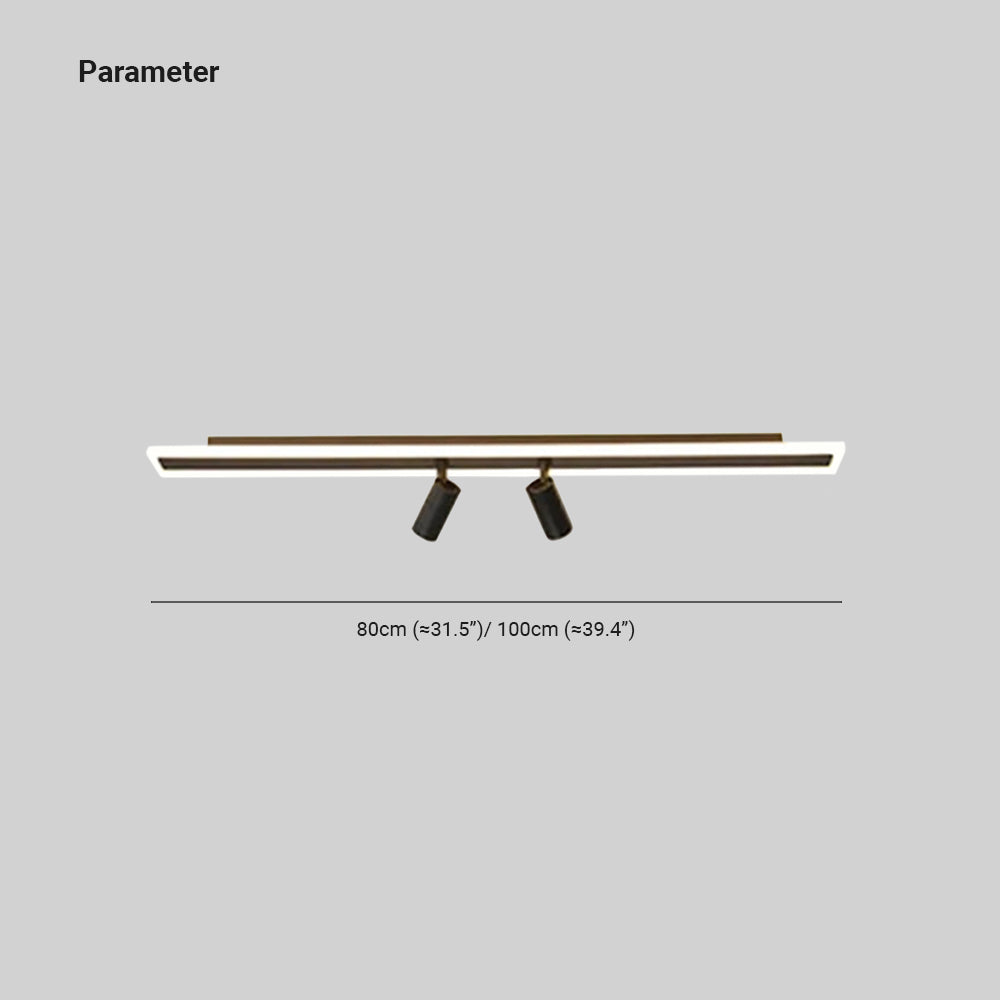Arisha Modern LED Deckenstrahler 2 Flamming Schwarz Küche/Wohnzimmer Metall