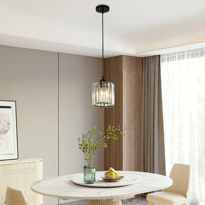 Airsha Pendelleuchte Schwarz/Gold Wohnzimmer/Küche Modern Rund/Quadrat