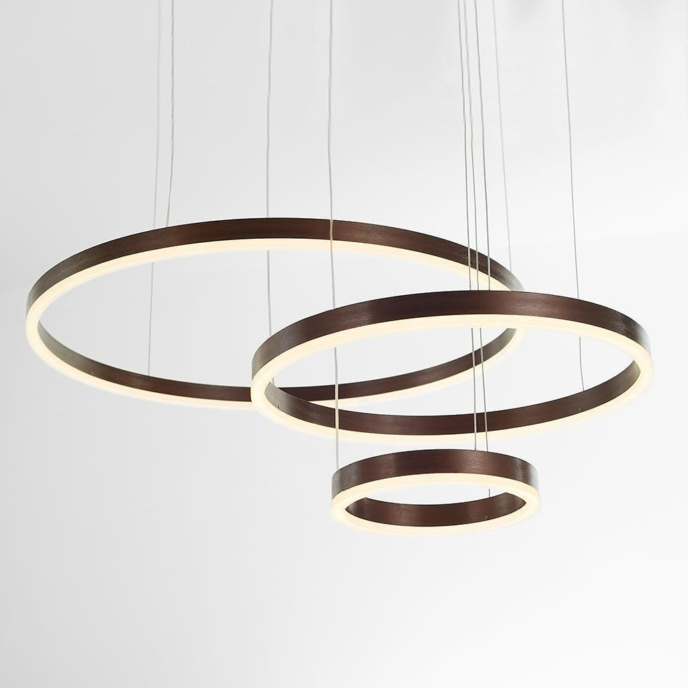 Arisha Pendelleuchte Tir-Kreis Ring Moderne Schwarz/Gold/Kaffee Metall Schlafzimmer