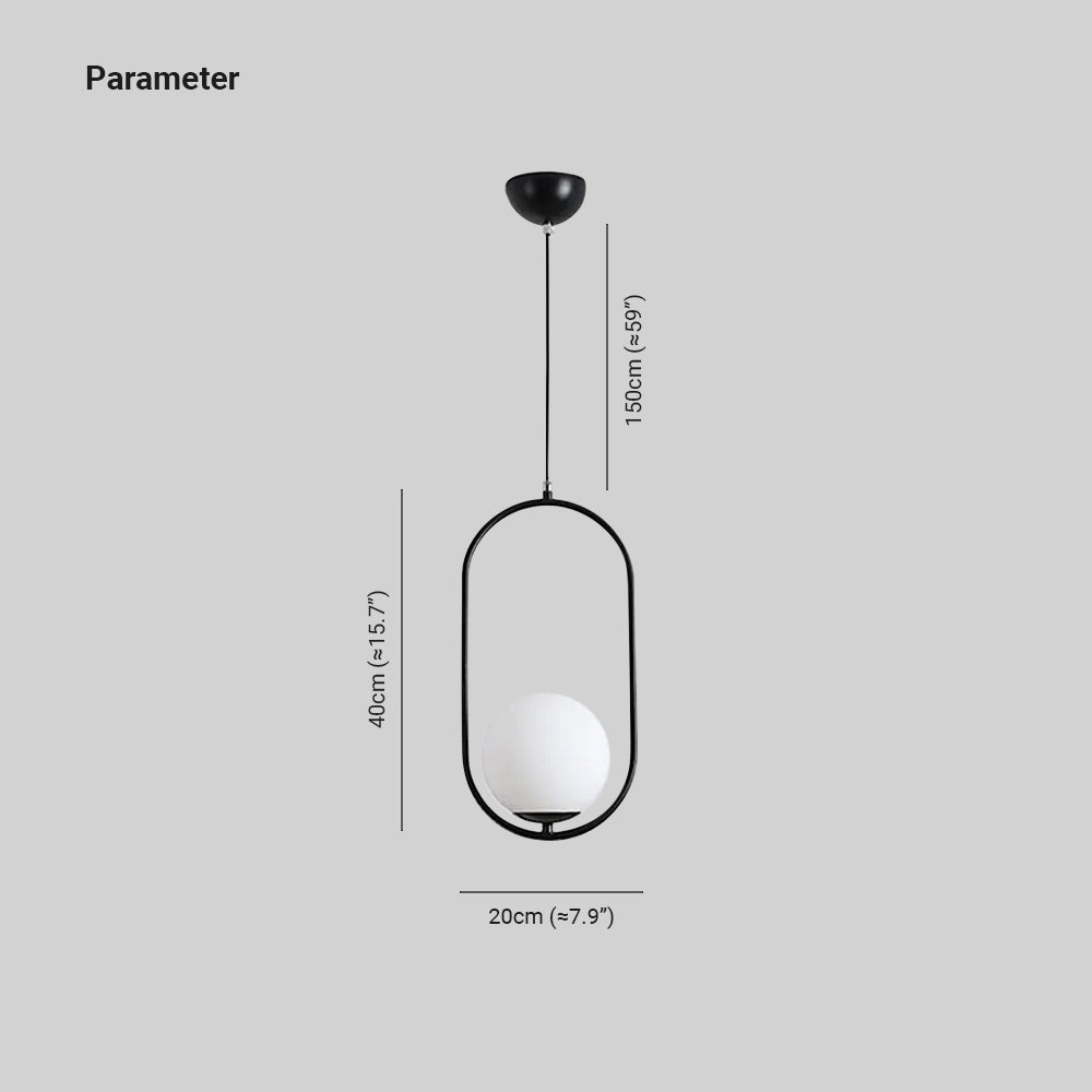 Valentina LED Pendelleuchte Kugel Ess/Wohnzimmer Metall/Glas