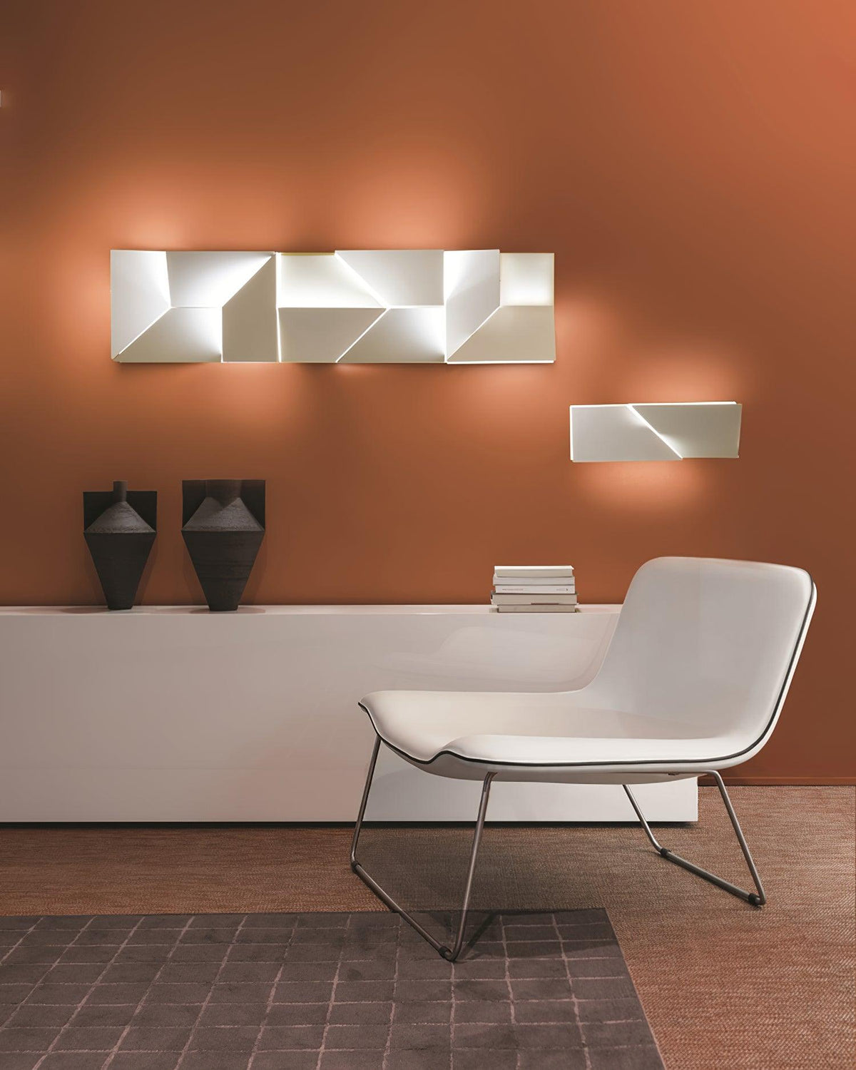 Wandleuchte 3D Geometric Panels Layered Light Art mit Fernbedienung Dimmung modern