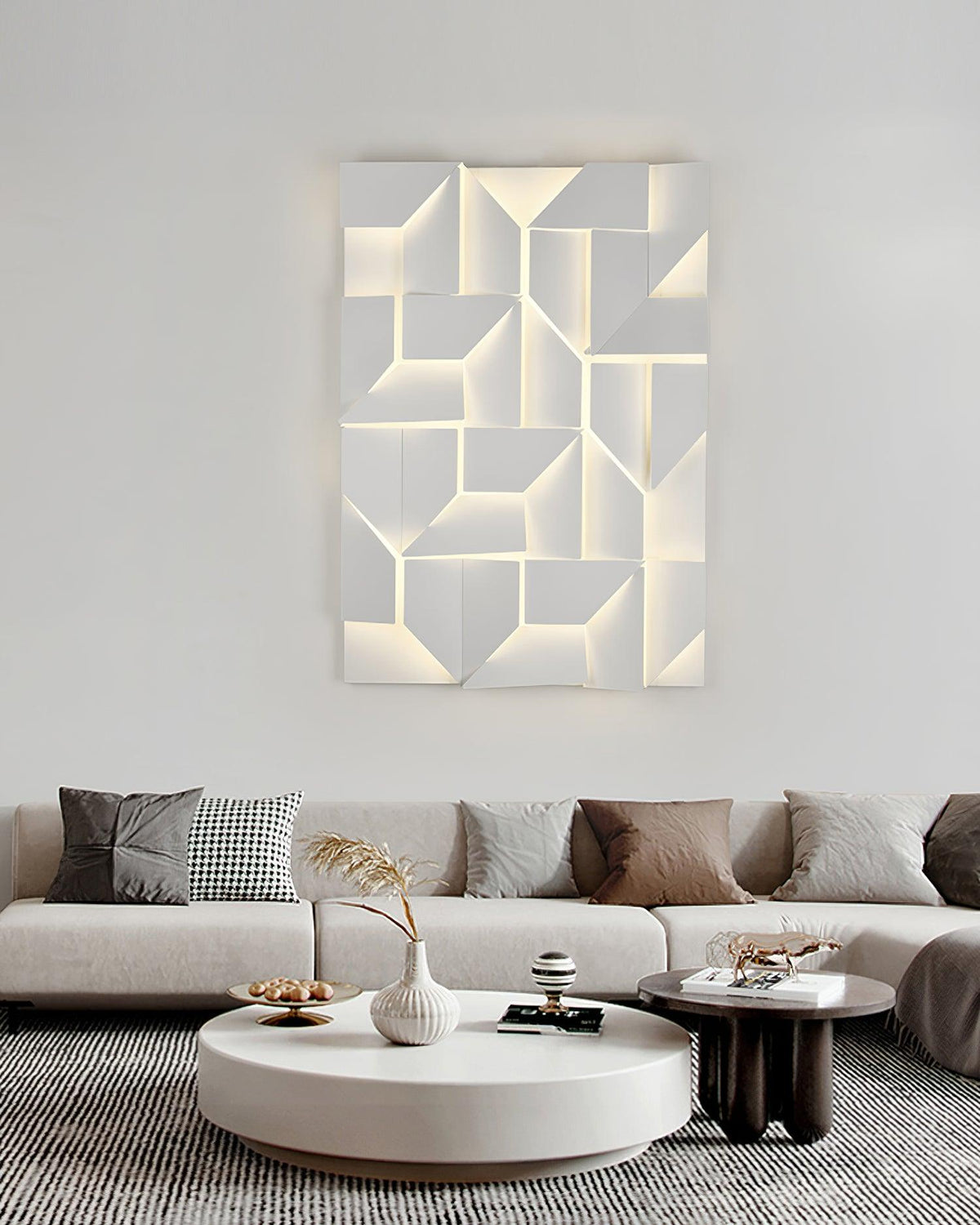 Wandleuchte 3D Geometric Panels Layered Light Art mit Fernbedienung Dimmung modern