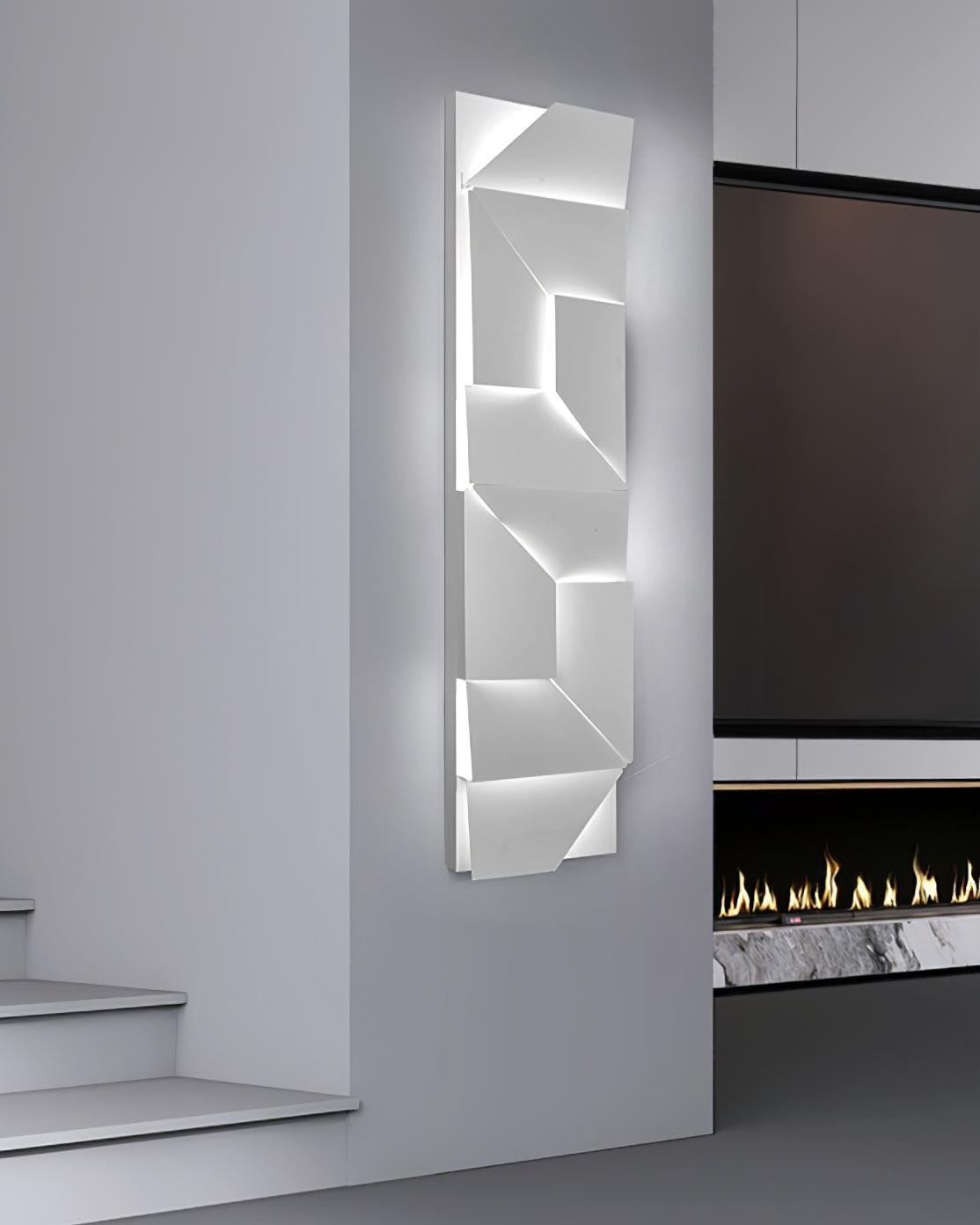Wandleuchte 3D Geometric Panels Layered Light Art mit Fernbedienung Dimmung modern