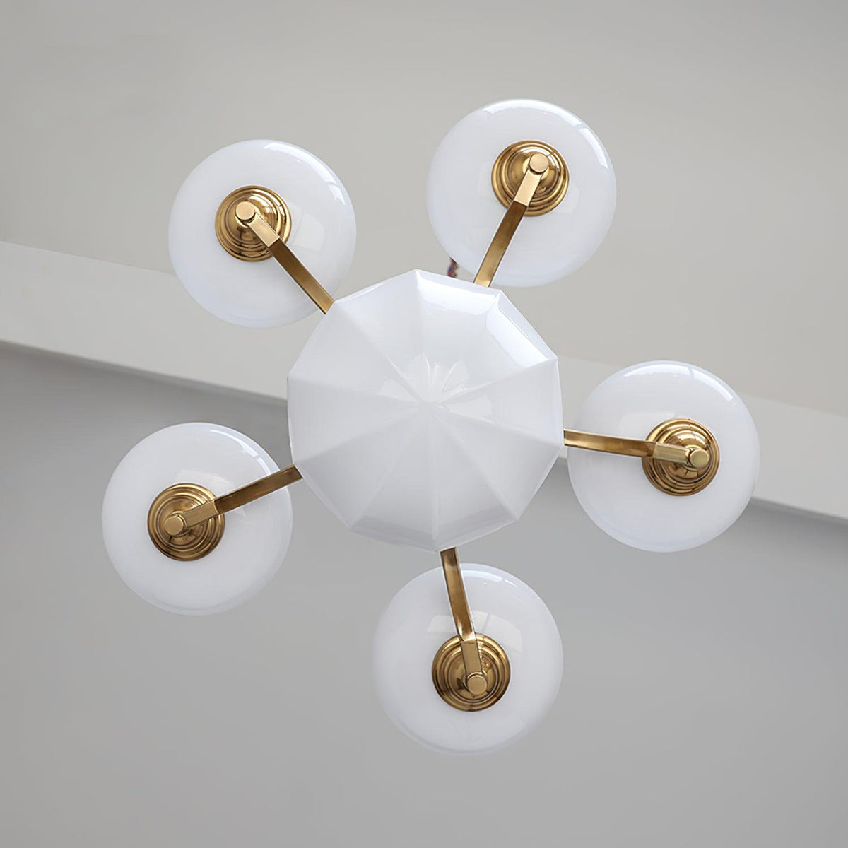 Veliniel Kronleuchter Warre Satin Nickel Glas Eisen