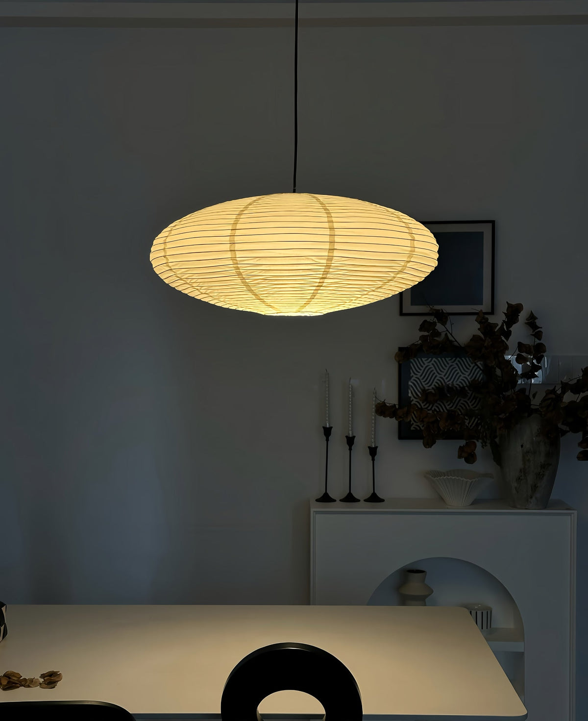Piaiviella Pendelleuchte aus Washi-Papier für Wohnzimmer
