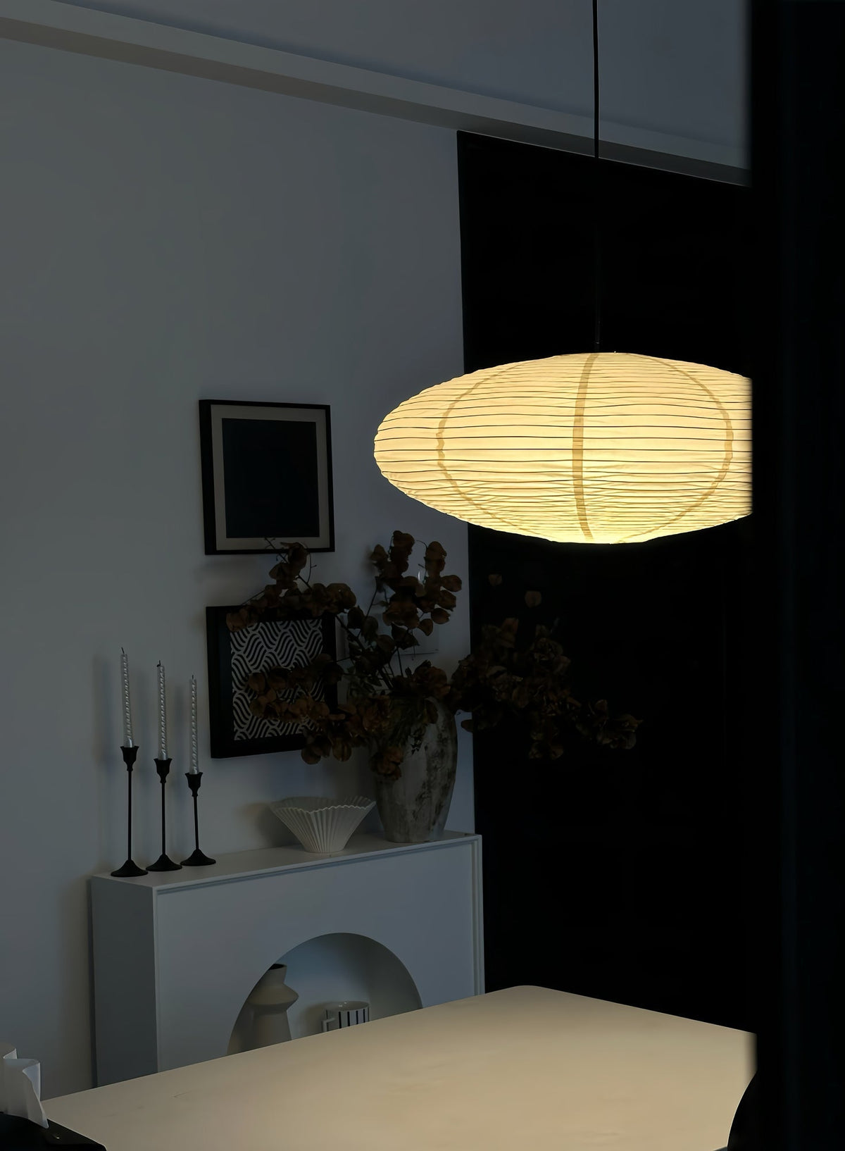 Piaiviella Pendelleuchte aus Washi-Papier für Wohnzimmer
