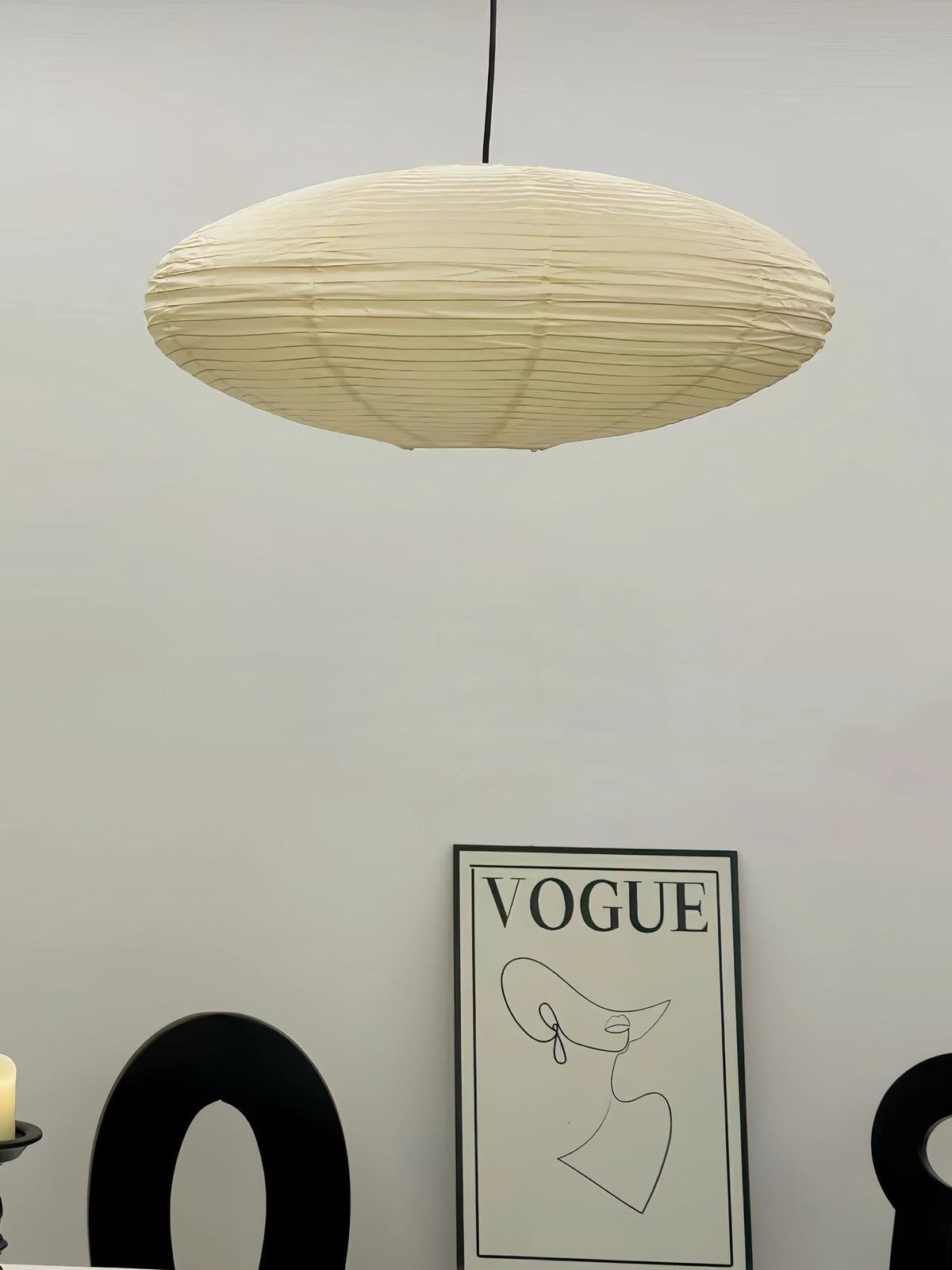 Piaiviella Pendelleuchte aus Washi-Papier für Wohnzimmer