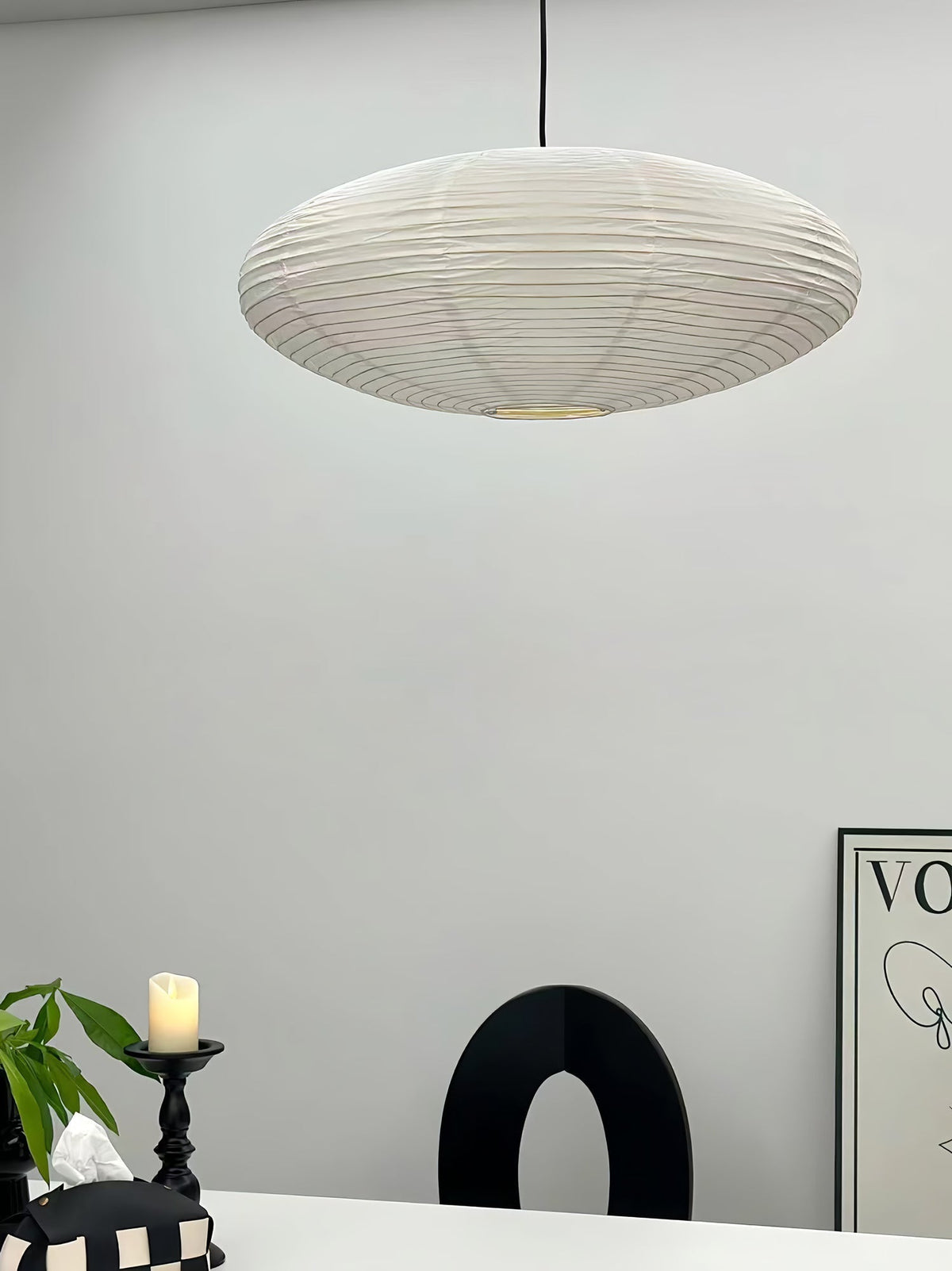 Piaiviella Pendelleuchte aus Washi-Papier für Wohnzimmer