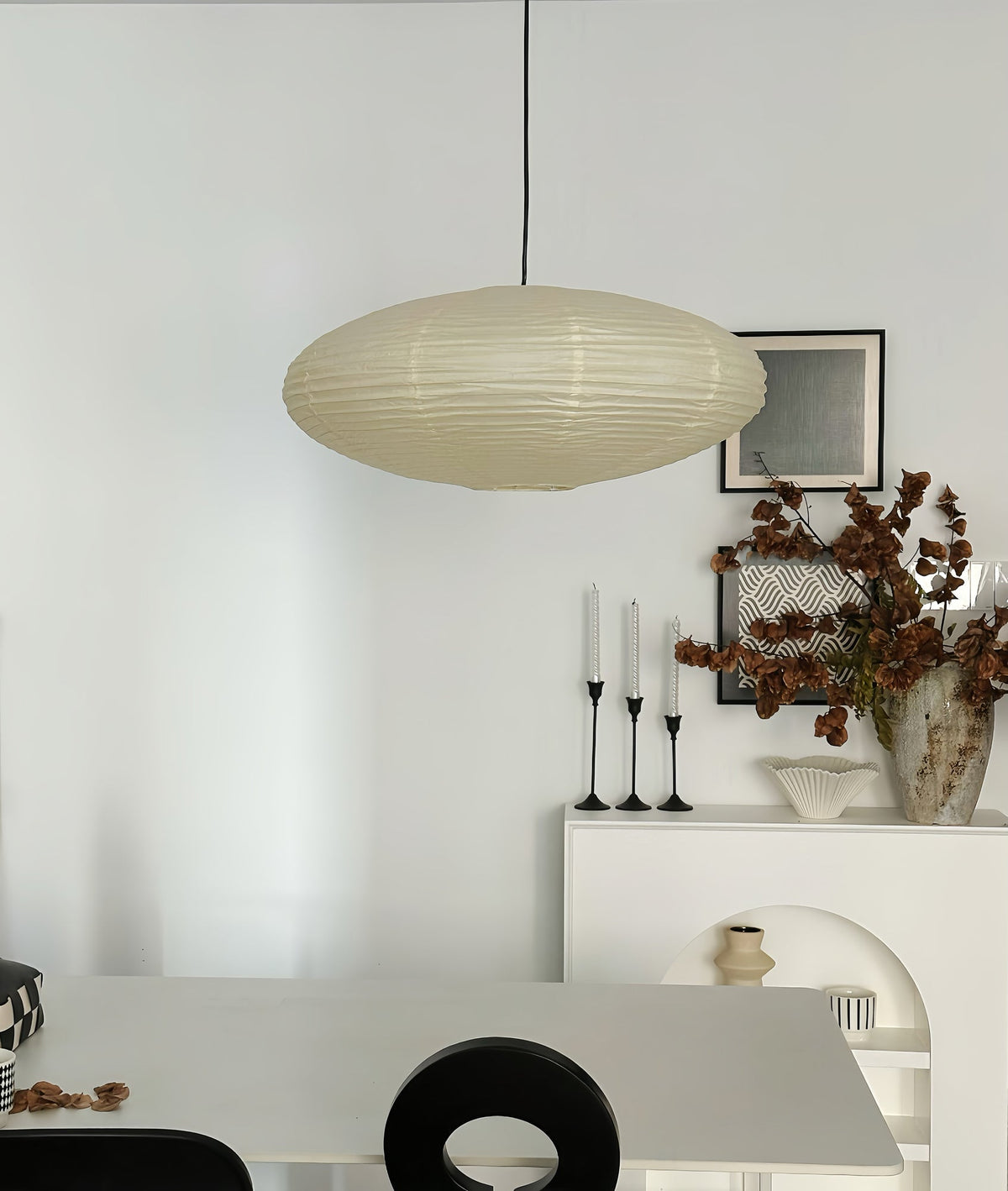 Piaiviella Pendelleuchte aus Washi-Papier für Wohnzimmer