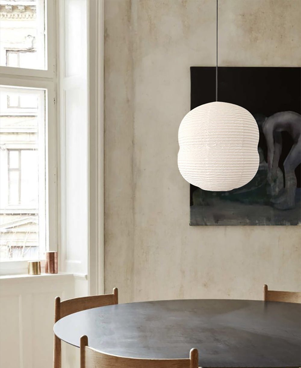 Nivelelle Minimalistische Pendelleuchte aus Reispapier