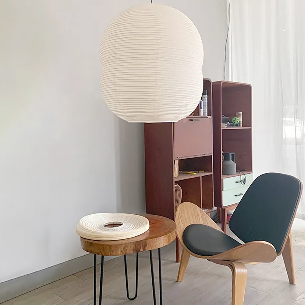 Nivelelle Minimalistische Pendelleuchte aus Reispapier