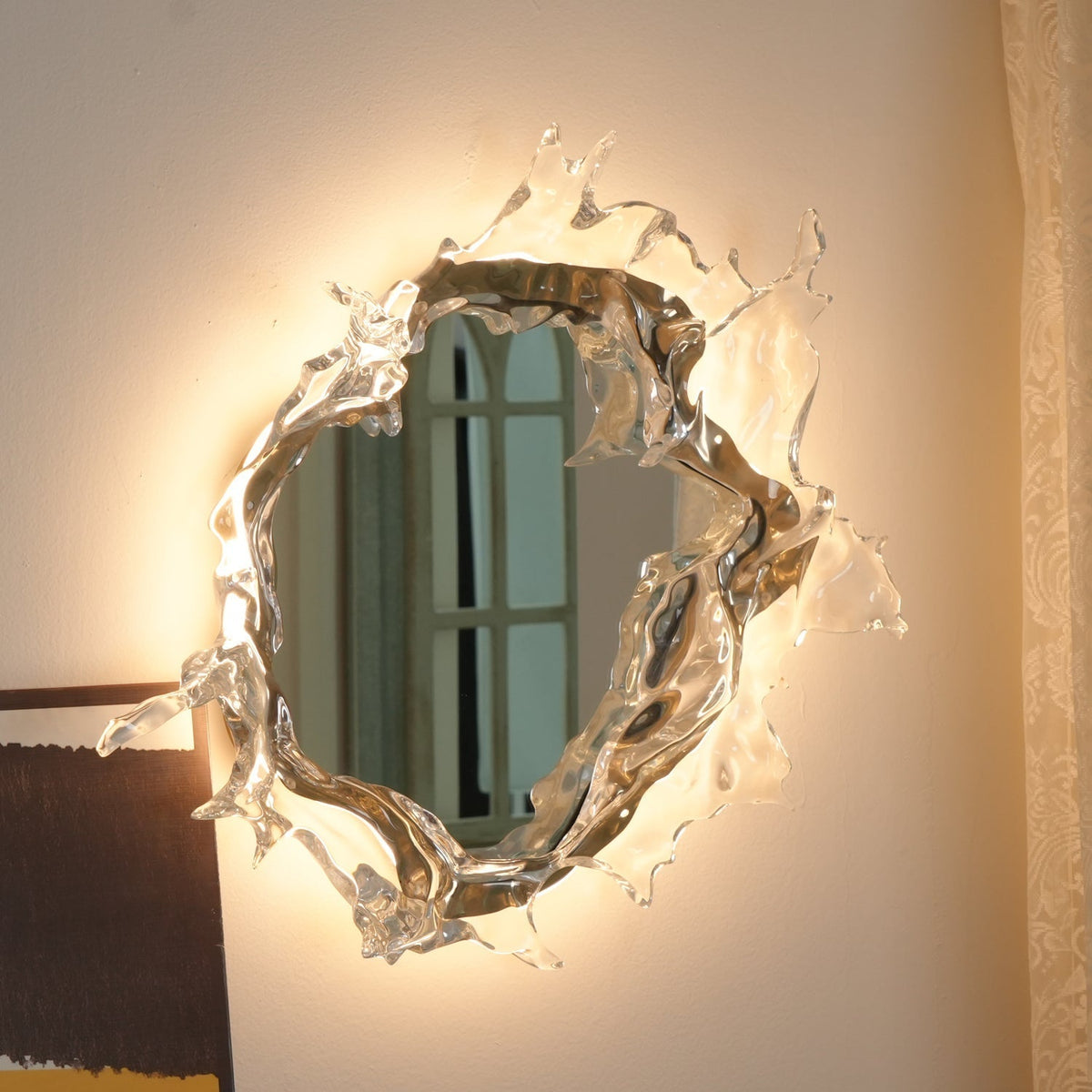 Ithox moderne Wandleuchte mit Spiegel