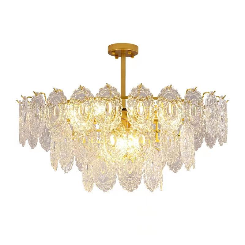 Dallion Kronleuchter Wellenglas Schmiedeeisen Elegant