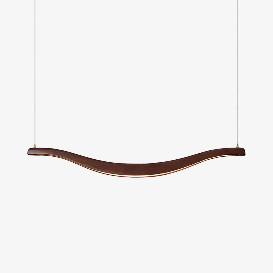 Elvuaria Kronleuchter aus Holz mit wellenförmigem Design