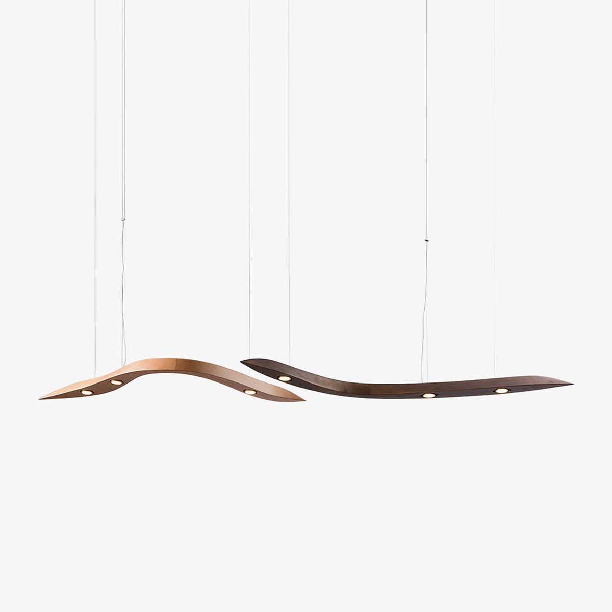 Queral Flow Minimalistische Pendelleuchte aus Holz