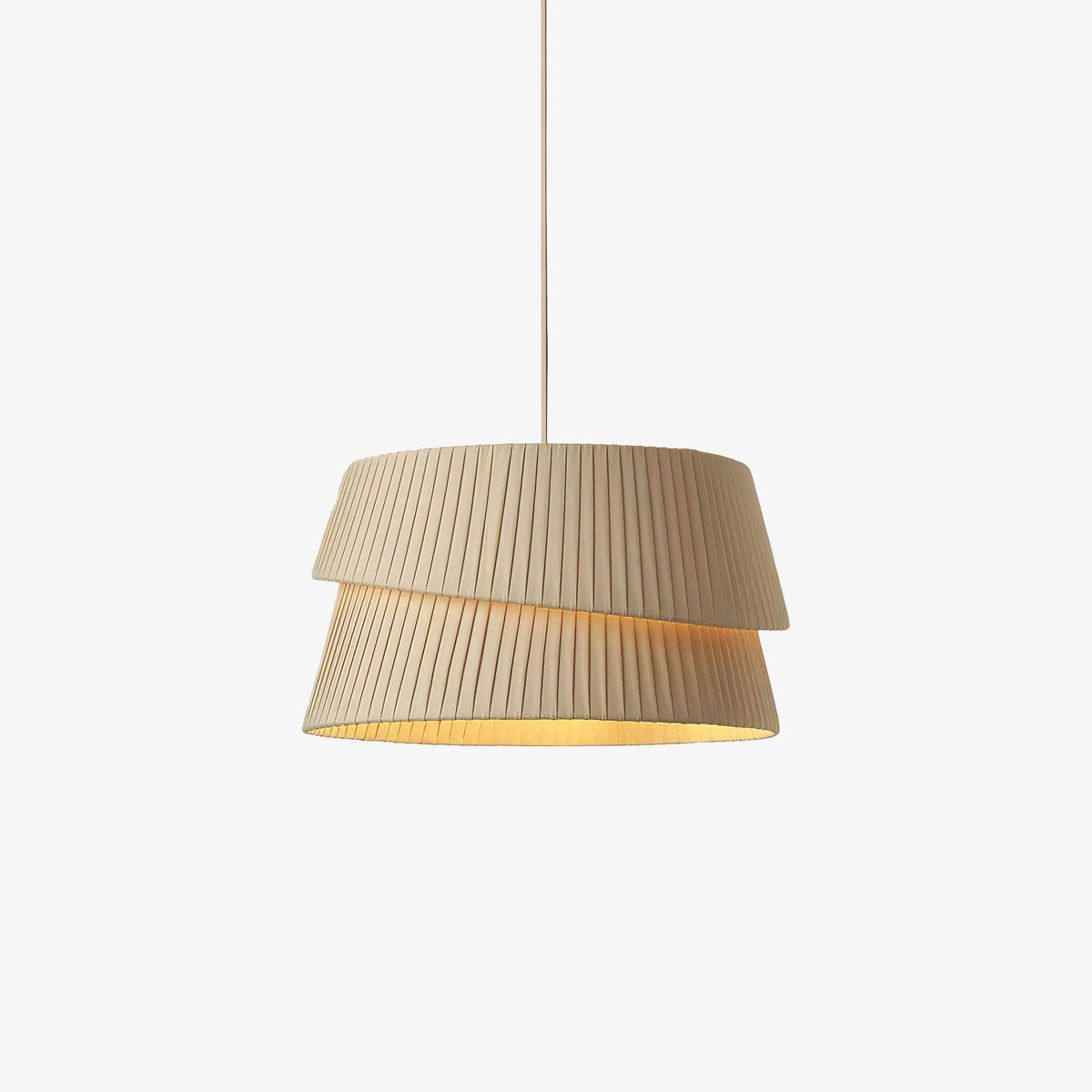 Tocan Pendelleuchte aus Stoff skandinavischer Art in Beige