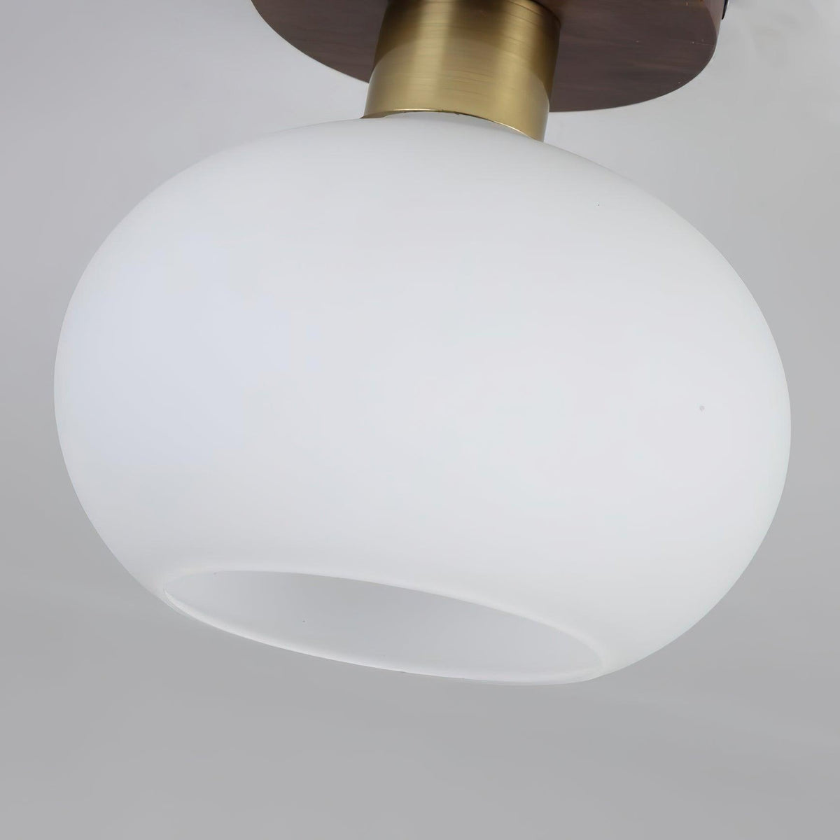 Elorusl Deckenleuchte skandinavisch Art Weißer Schalen-Glas