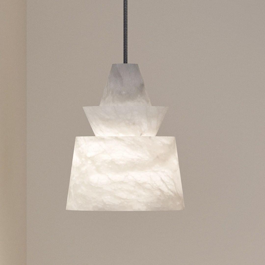 Curineth Minimalistische Pendelleuchte aus Alabaster