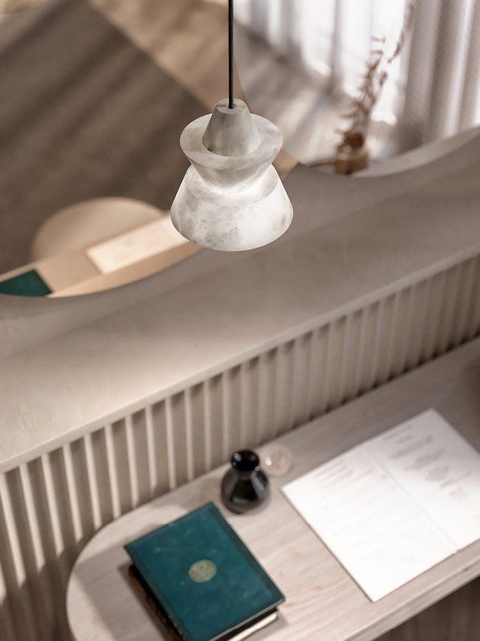 Curineth Minimalistische Pendelleuchte aus Alabaster