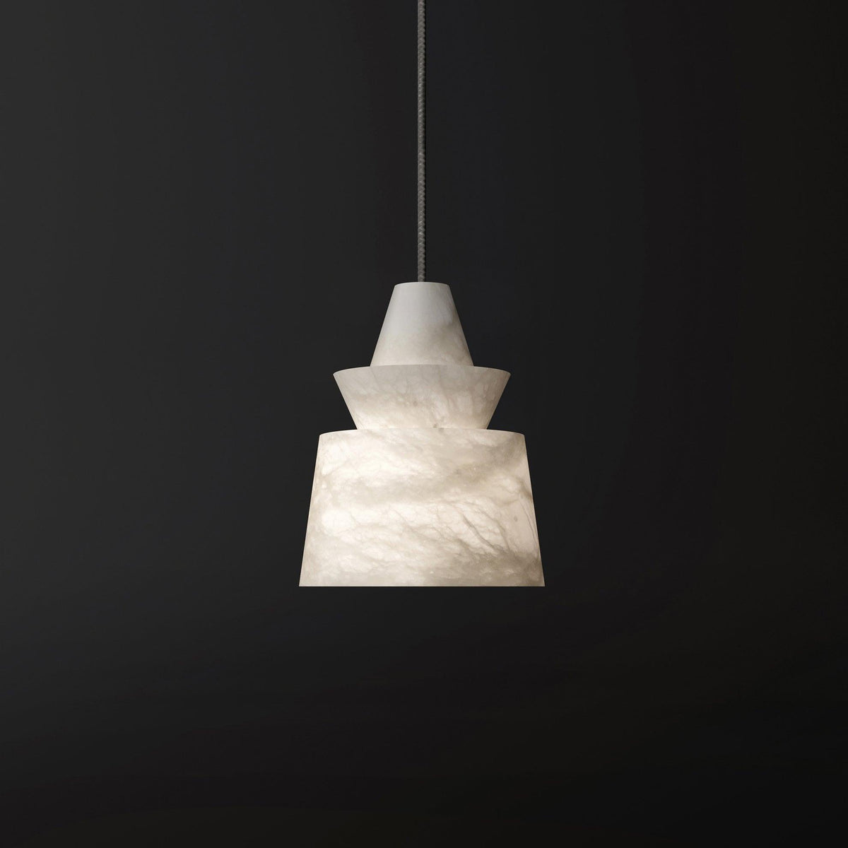 Curineth Minimalistische Pendelleuchte aus Alabaster