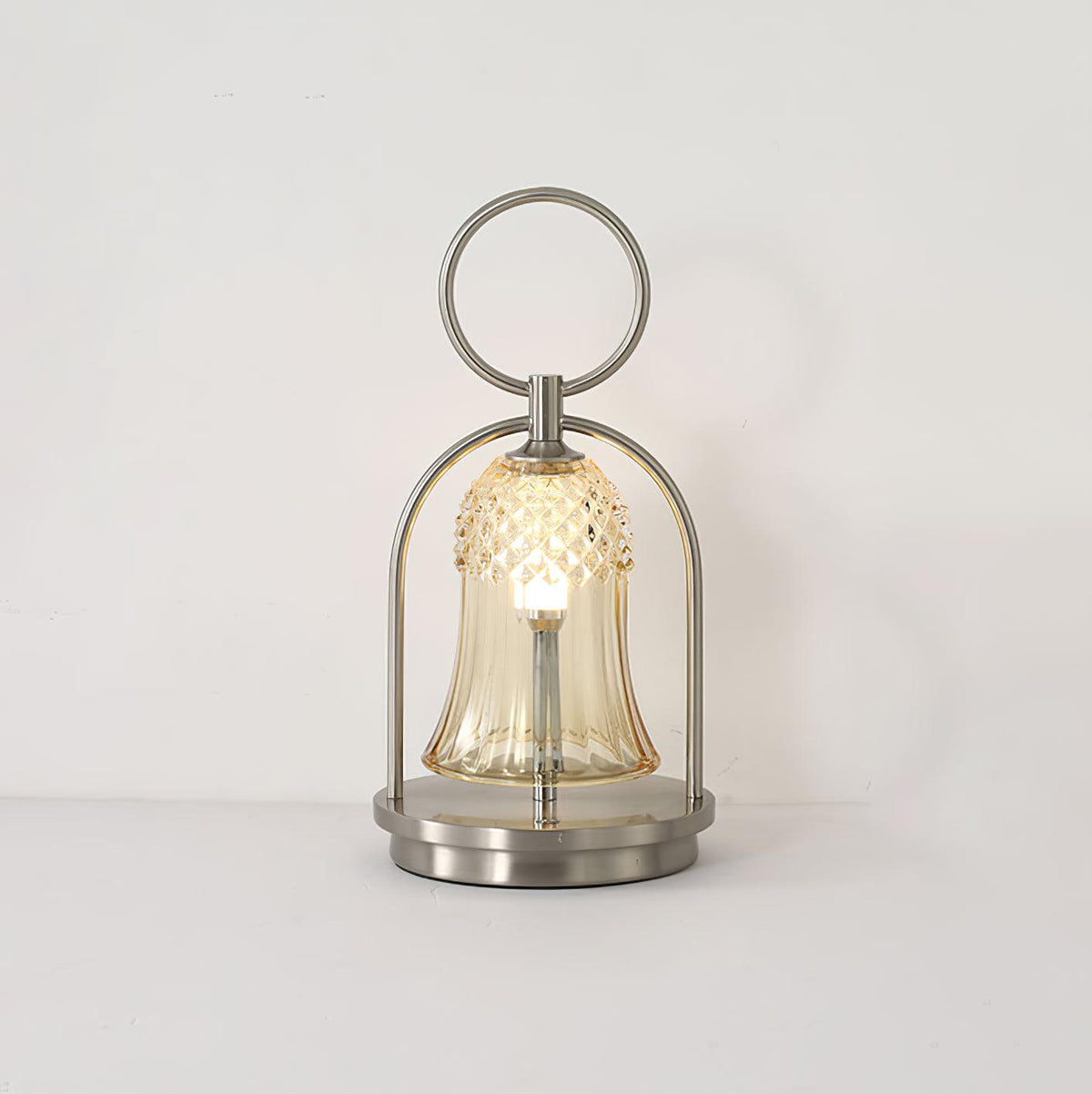 Bell Tischleuchte aus Vintage-Glas