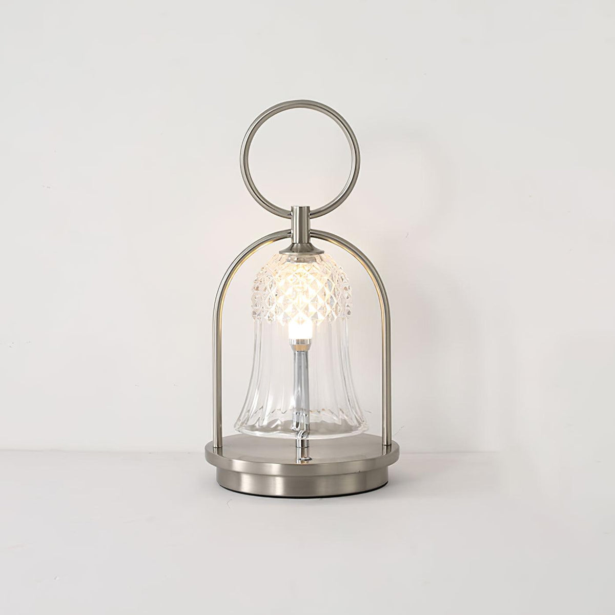 Bell Tischleuchte aus Vintage-Glas