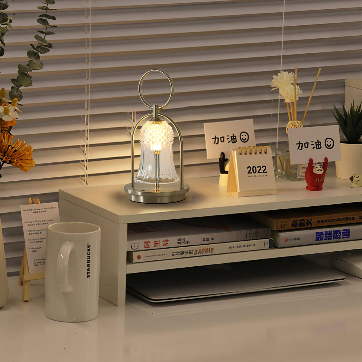 Bell Tischleuchte aus Vintage-Glas