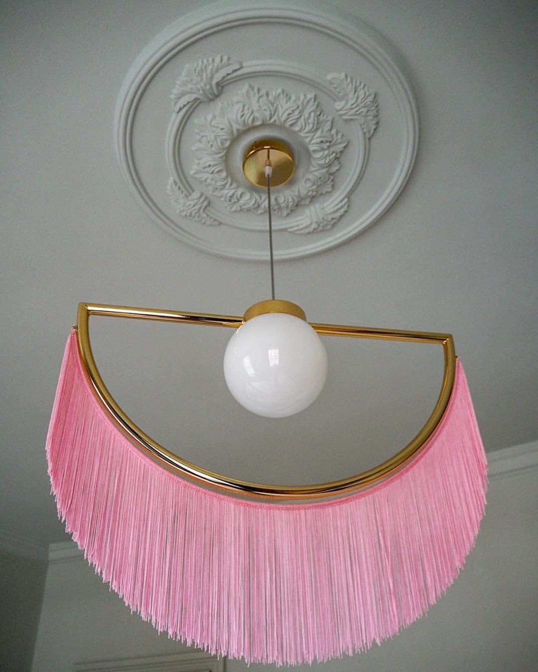 Sirove Pendelleuchte Stofffransen Kugel Retro Bohemian
