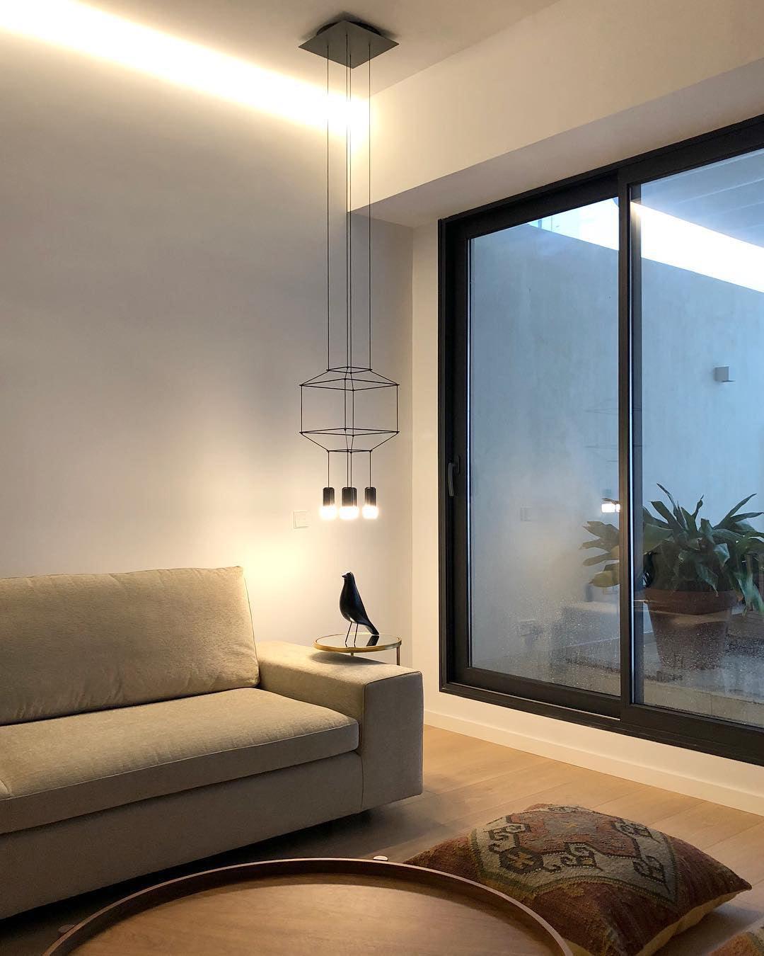 Elaalora Pendelleuchte Geometrisches Drahtdesign Schwarz LED