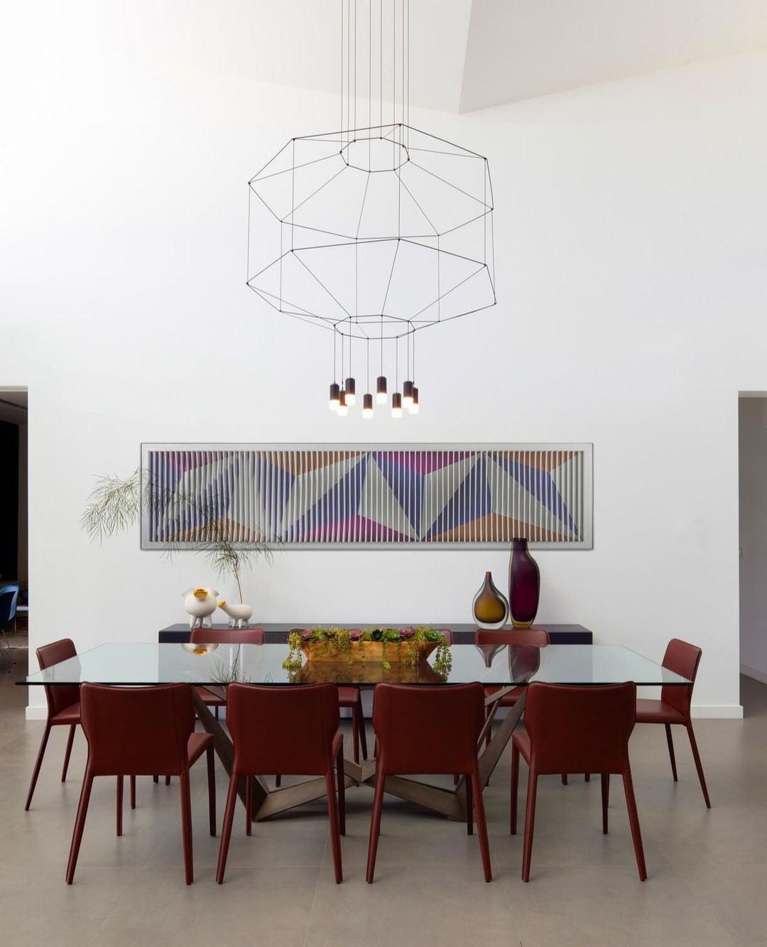 Elaalora Pendelleuchte Geometrisches Drahtdesign Schwarz LED