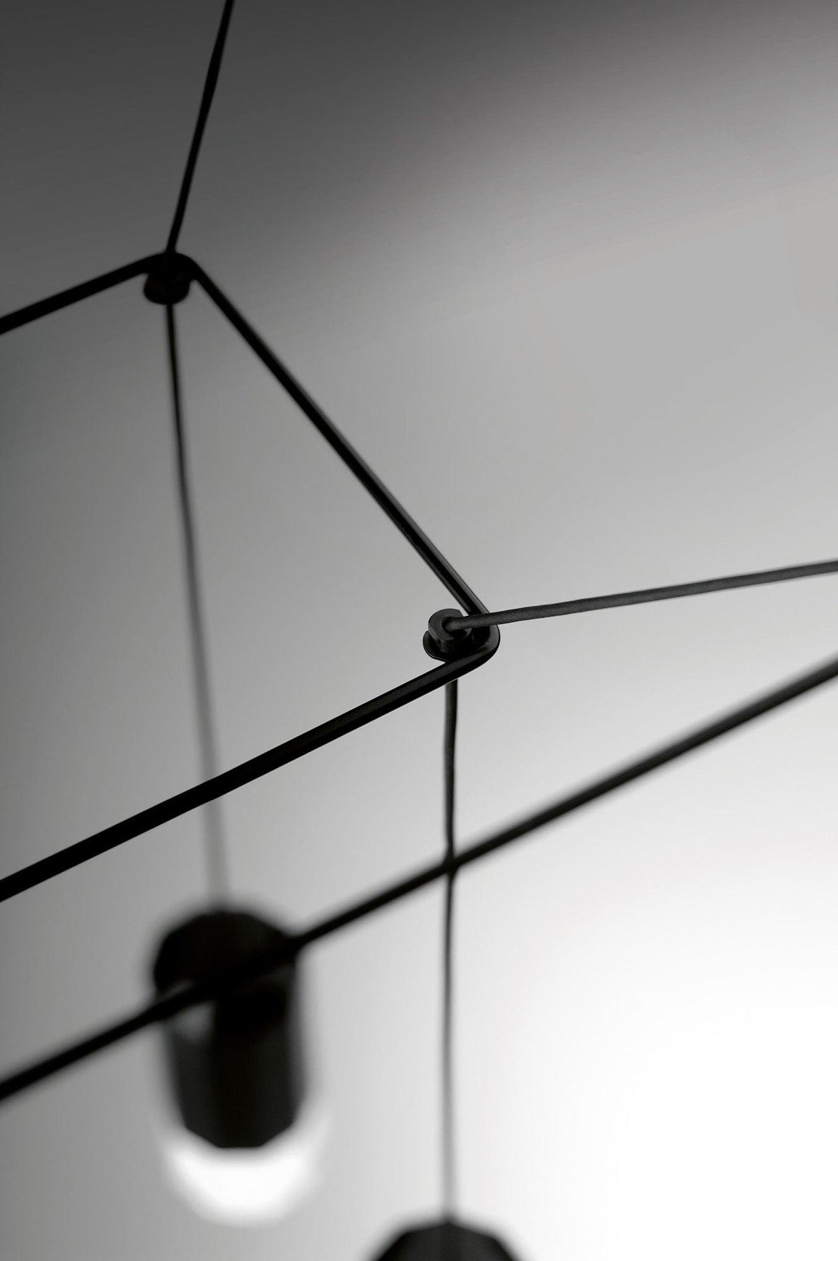Elaalora Pendelleuchte Geometrisches Drahtdesign Schwarz LED
