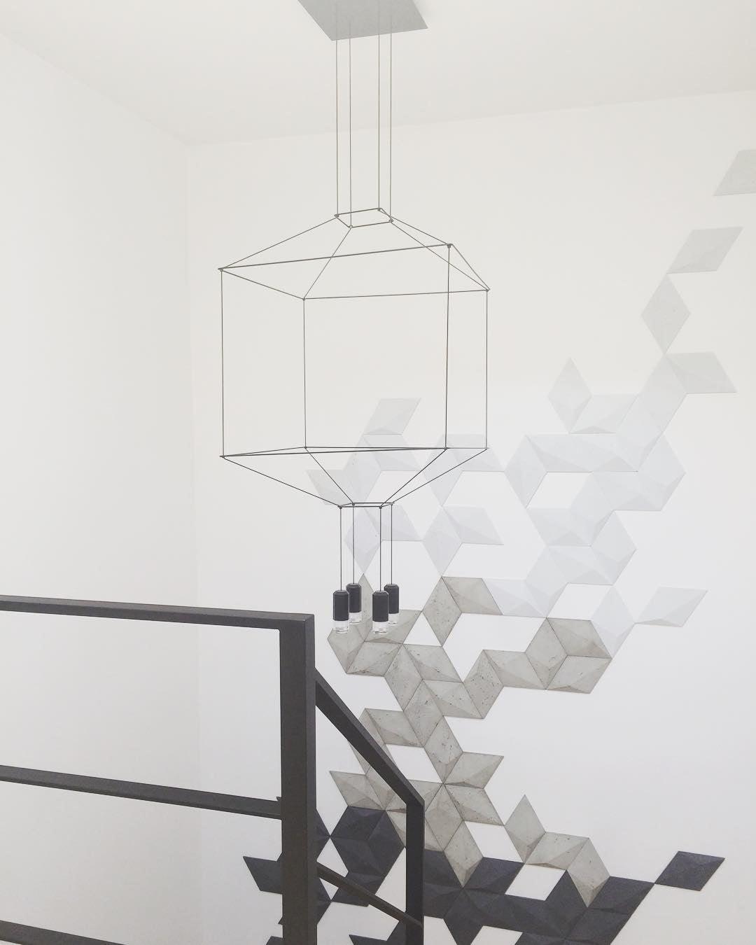 Elaalora Pendelleuchte Geometrisches Drahtdesign Schwarz LED