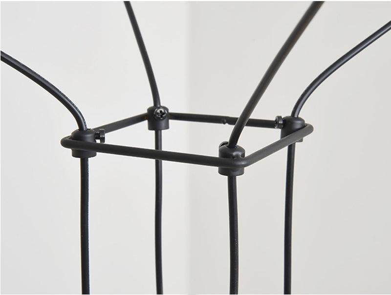 Elaalora Pendelleuchte Geometrisches Drahtdesign Schwarz LED