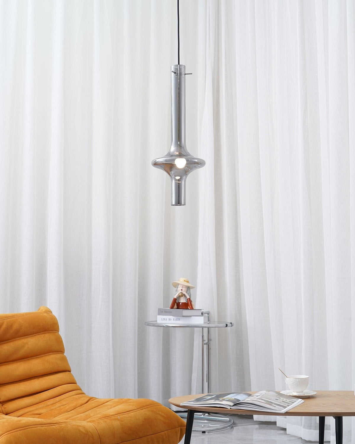 Sarenol Pendelleuchte aus Glas im industriellen Glam-Stil